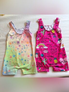 Girls' Nymphperi Gymnastics Leotards     Sparkly 2 Pack Tumbling Biketards